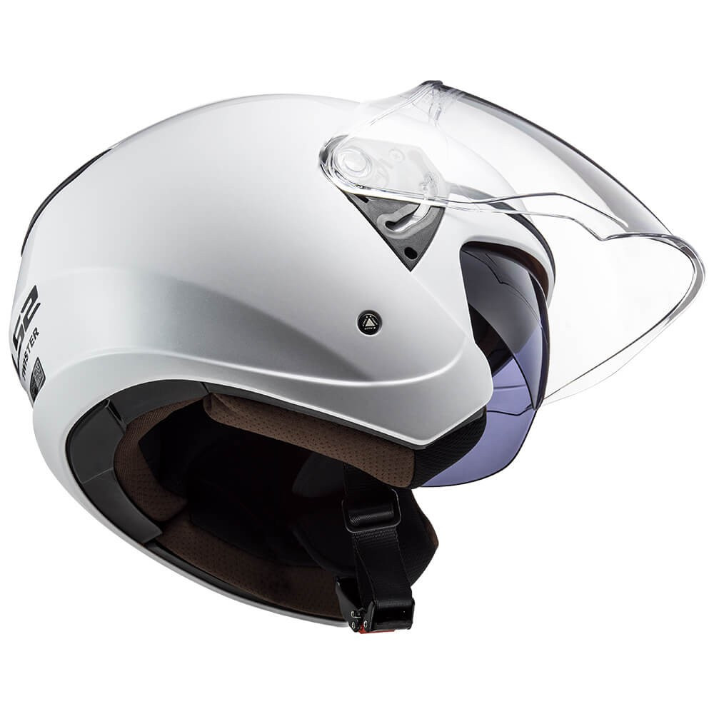 Casco LS2 TWISTER II SOLID jet. Casco moto ligero blanco negro urban