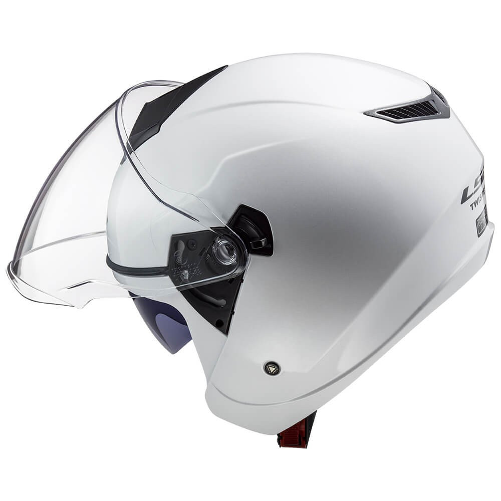 Casco LS2 TWISTER II SOLID jet. Casco moto ligero blanco negro urban