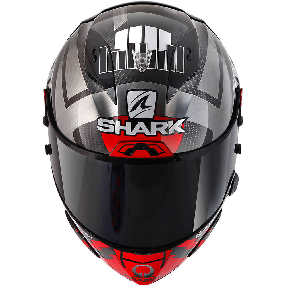 CASCO SHARK RACE-R PRO GP 06 REPLICA ZARCO WINTER TEST COLOR Carbono/Rojo  TALLA M