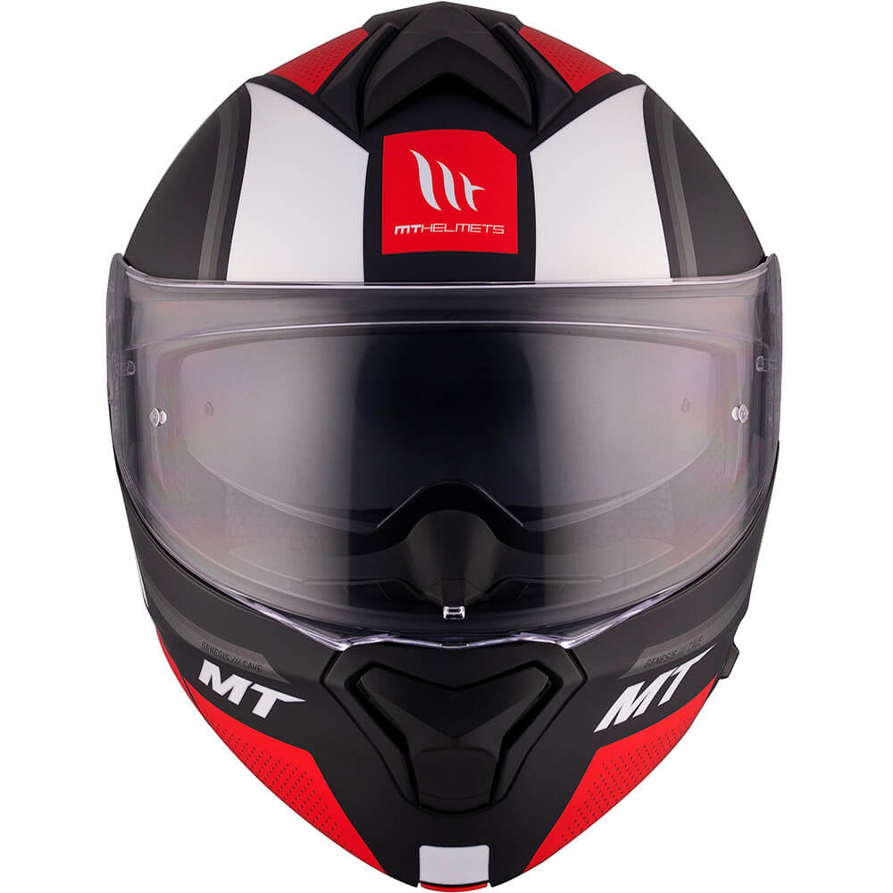 Casco Modular MT FU935SV Genesis SV Cave A5 22-06 Negro Rojo Mate