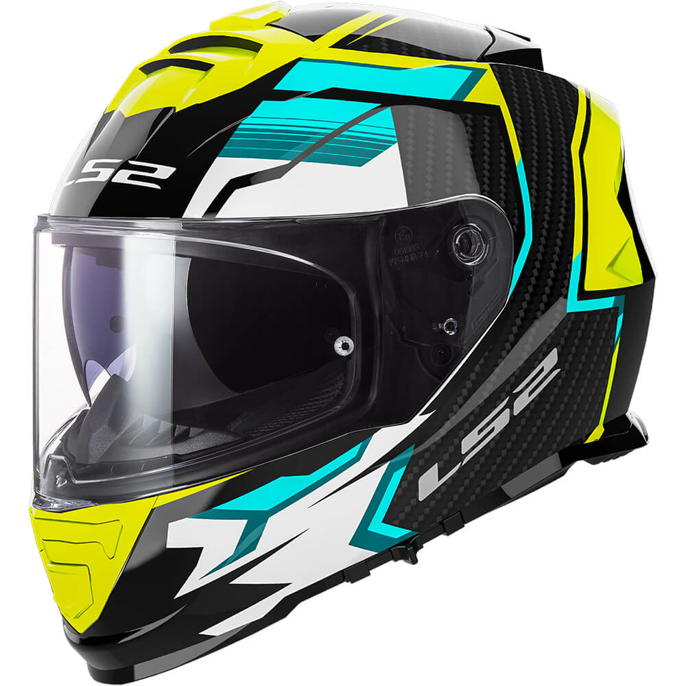 Casco Ls Ff Storm Ii Tracker Color Negro Amarillo Talla Xxl