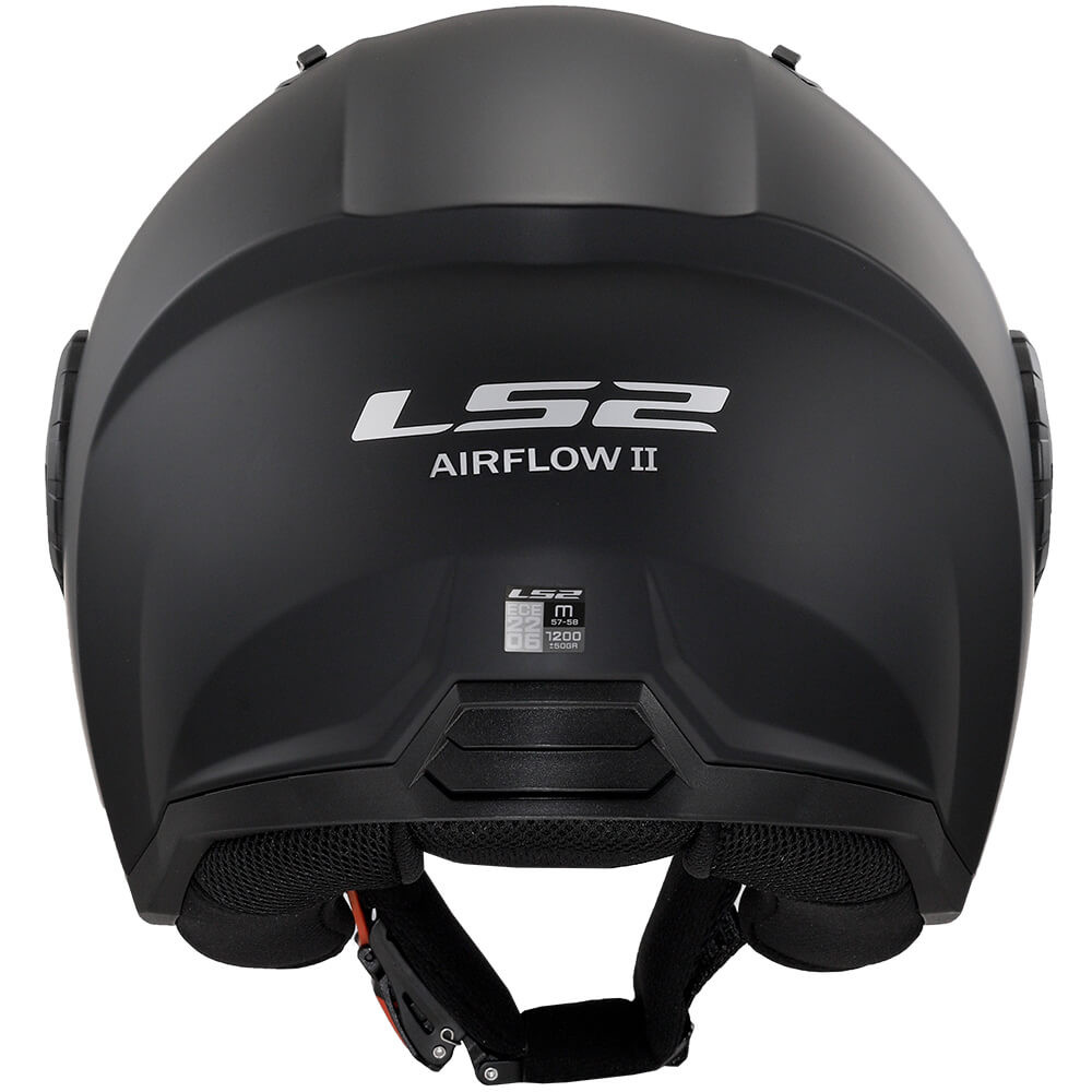 CASCO JET LS2 OF616 AIRFLOW 2 SOLID NERO LUCIDO – Teamleomotopozzuoli