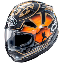 CASCO ARAI RX-7V EVO PEDROSA SPIRIT GOLD