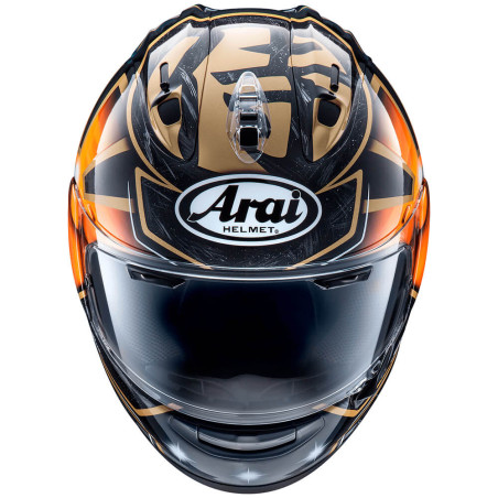 CASCO ARAI RX-7V EVO PEDROSA SPIRIT GOLD