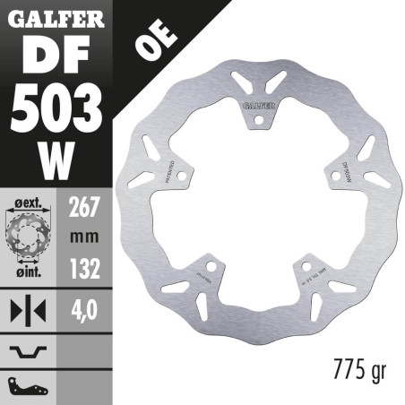 DISCO FRENO GALFER DF503W FIXED WAVE