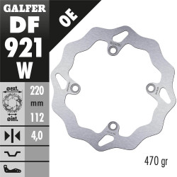 DISCO FRENO GALFER DF921W FIXED WAVE