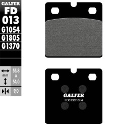 PASTILLAS FRENO GALFER FD013 G1054 SEMI METAL