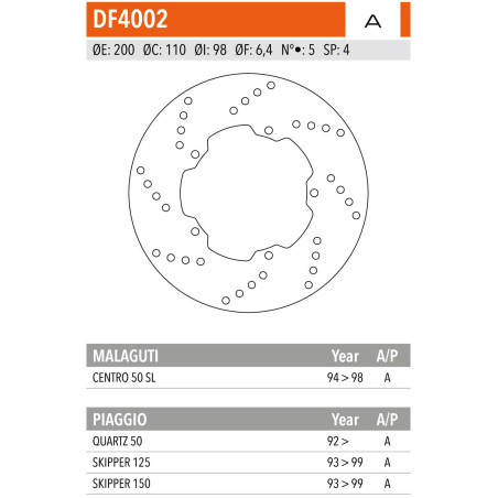 DISCO FRENO NEWFREN DF4002A FIXED