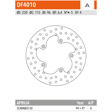 DISCO FRENO NEWFREN DF4010A FIXED