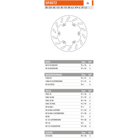 DISCO FRENO NEWFREN DF4072A FIXED