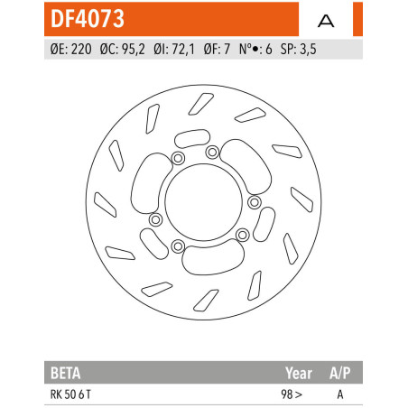 DISCO FRENO NEWFREN DF4073A FIXED