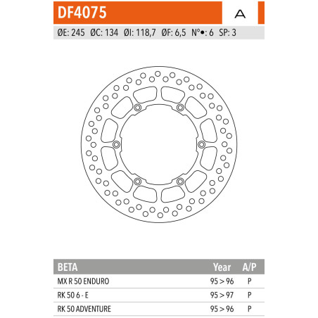 DISCO FRENO NEWFREN DF4075A FIXED