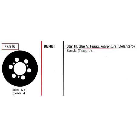 DISCO FRENO TJT RACING 77916