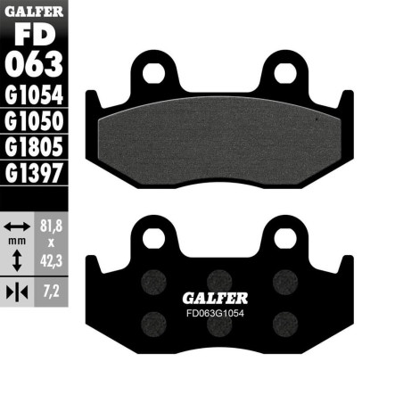 PASTILLAS FRENO GALFER FD063 G1054 SEMI METAL