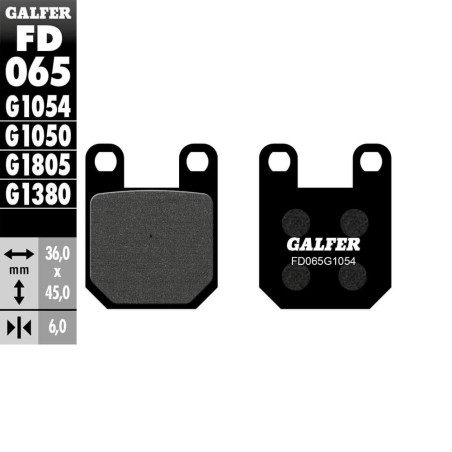 PASTILLAS FRENO GALFER FD065 G1054 SEMI METAL