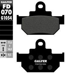 PASTILLAS FRENO GALFER FD070 G1054 SEMI METAL