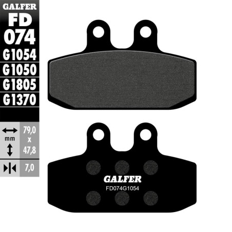 PASTILLAS FRENO GALFER FD074 G1054 SEMI METAL