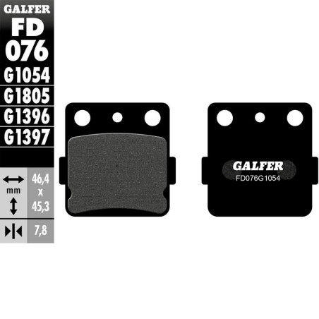 PASTILLAS FRENO GALFER FD076 G1054 SEMI METAL