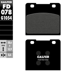 PASTILLAS FRENO GALFER FD078 G1054 SEMI METAL