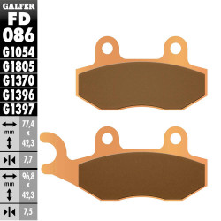 PASTILLAS FRENO GALFER FD086 G1396 SINTERIZADAS OFF ROAD