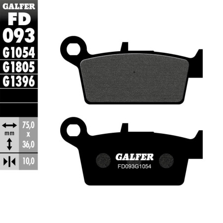 PASTILLAS FRENO GALFER FD093 G1054 SEMI METAL