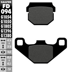 PASTILLAS FRENO GALFER FD094 G1054 SEMI METAL