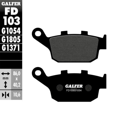 PASTILLAS FRENO GALFER FD103 G1054 SEMI METAL