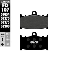 PASTILLAS FRENO GALFER FD107 G1054 SEMI METAL