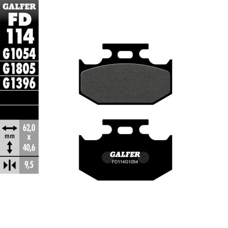 PASTILLAS FRENO GALFER FD114 G1054 SEMI METAL