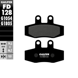 PASTILLAS FRENO GALFER FD128 G1054 SEMI METAL