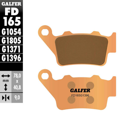 PASTILLAS FRENO GALFER FD165 G1396 SINTERIZADAS OFF ROAD