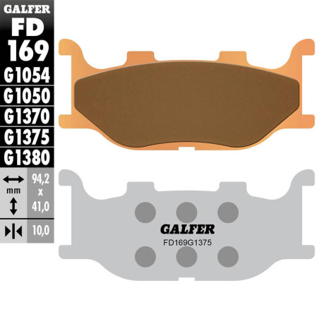 PASTILLAS FRENO GALFER FD169 G1375 SINTERIZADAS SPORT