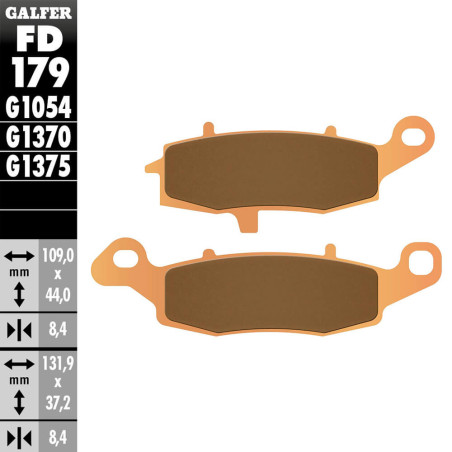 PASTILLAS FRENO GALFER FD179 G1375 SINTERIZADAS SPORT