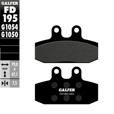 PASTILLAS FRENO GALFER FD195 G1054 SEMI METAL