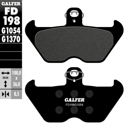 PASTILLAS FRENO GALFER FD198 G1054 SEMI METAL