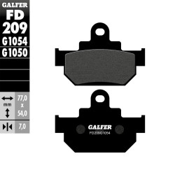 PASTILLAS FRENO GALFER FD209 G1054 SEMI METAL