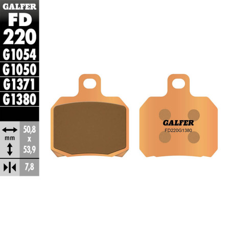 PASTILLAS FRENO GALFER FD220 G1380 SINTERIZADAS SCOOTER