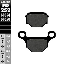 PASTILLAS FRENO GALFER FD252 G1054 SEMI METAL