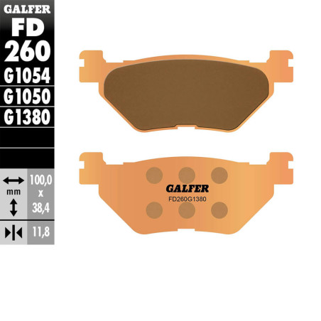 PASTILLAS FRENO GALFER FD260 G1380 SINTERIZADAS SCOOTER