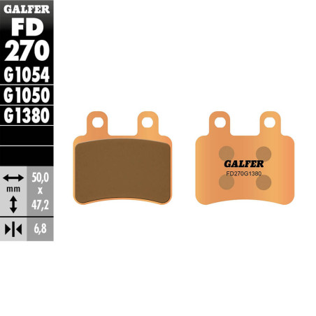 PASTILLAS FRENO GALFER FD270 G1380 SINTERIZADAS SCOOTER