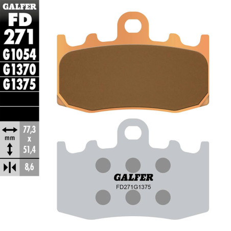 PASTILLAS FRENO GALFER FD271 G1375 SINTERIZADAS SPORT