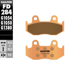 PASTILLAS FRENO GALFER FD284 G1380 SINTERIZADAS SCOOTER