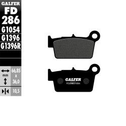 PASTILLAS FRENO GALFER FD286 G1054 SEMI METAL