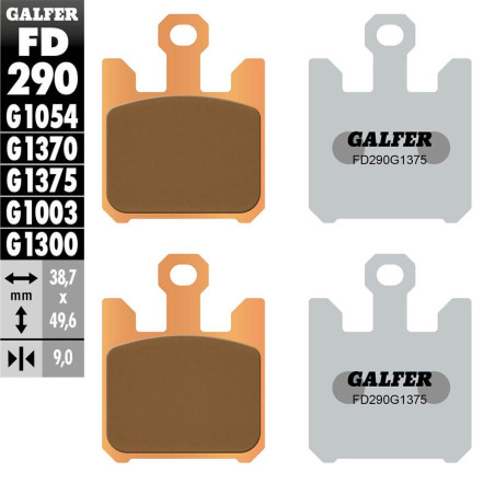 PASTILLAS FRENO GALFER FD290 G1375 SINTERIZADAS SPORT