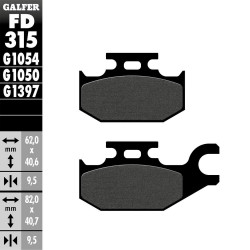 PASTILLAS FRENO GALFER FD315 G1397 SINTERIZADAS ATV