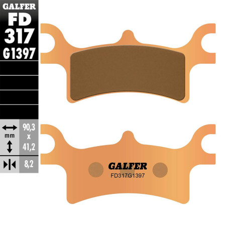 PASTILLAS FRENO GALFER FD317 G1397 SINTERIZADAS ATV