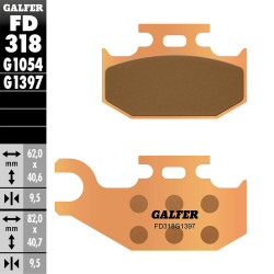 PASTILLAS FRENO GALFER FD318 G1397 SINTERIZADAS ATV