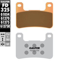 PASTILLAS FRENO GALFER FD325 G1375 SINTERIZADAS SPORT