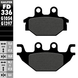 PASTILLAS FRENO GALFER FD336 G1054 SEMI METAL