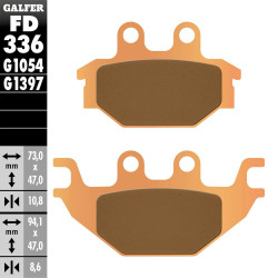 PASTILLAS FRENO GALFER FD336 G1397 SINTERIZADAS ATV